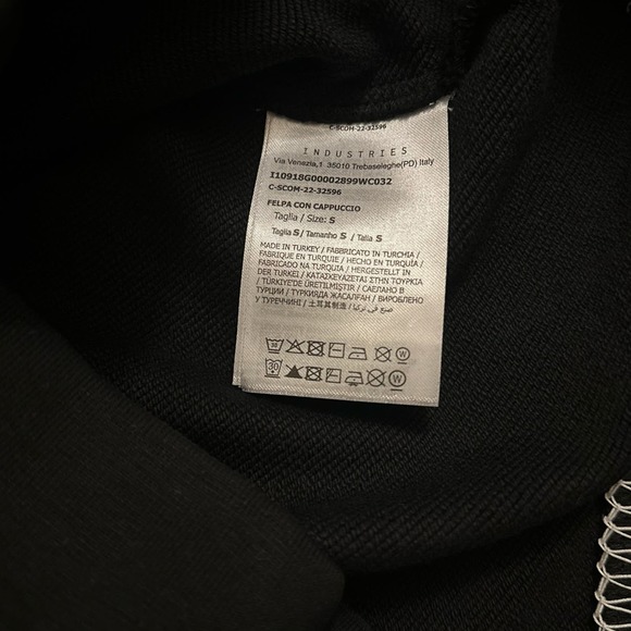 NEW!  MONCLER logo hooded sweatshirt - men’s - SMALL - black - Picture 4 of 4